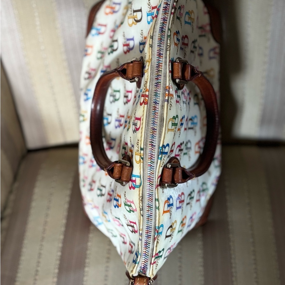 Dooney & Bourke Multicolor Logo Satchel - Picture 6 of 14